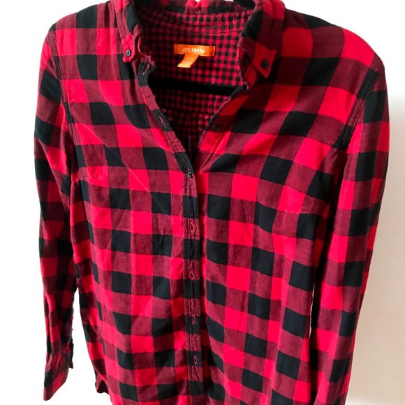 Joe Fresh Red and Black Flannel (Womens) - Picture 4 of 5